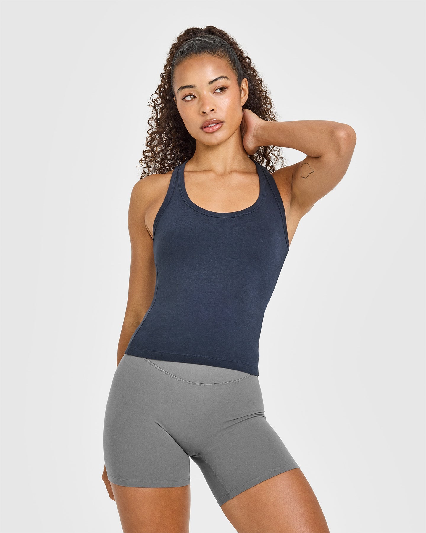 Cotton Fitted Vest | True Blue