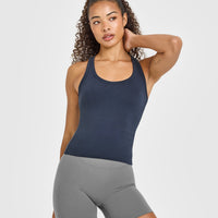 Cotton Fitted Vest | True Blue