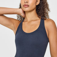 Cotton Fitted Vest | True Blue