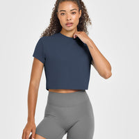 Cotton Relaxed T-Shirt | True Blue