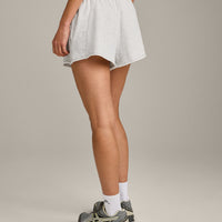 Cotton Vintage Lounge Shorts | Light Grey Marl