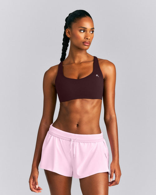 EasyLift™ Cross Back Sports Bra | Plum Brown