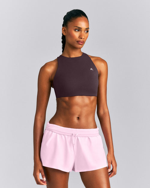 EasyLift™ High Neck Sports Bra | Dark Umber Brown