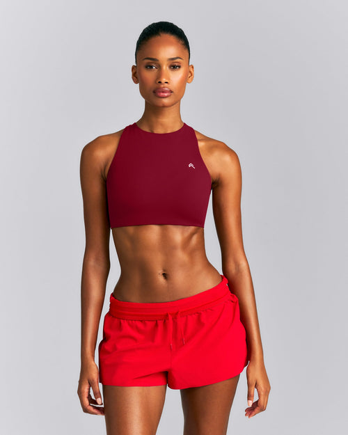 EasyLift™ High Neck Sports Bra | Ruby Red