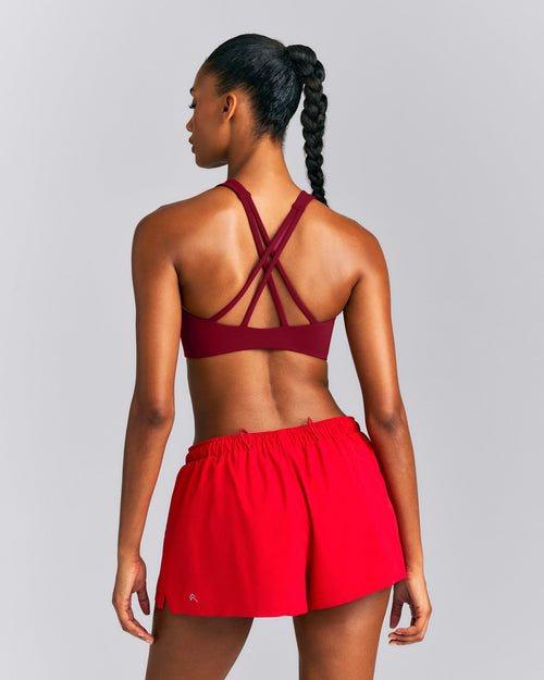 EasyLift™ High Neck Sports Bra | Ruby Red