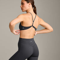 EasyLift™ Ultra Minimal Bralette with Grey Logo | Coal