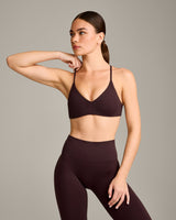 EasyLift™ Ultra Minimal Bralette with Grey Logo | Plum Brown