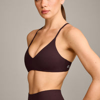 EasyLift™ Ultra Minimal Bralette with Grey Logo | Plum Brown