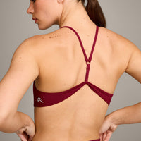 EasyLift™ Ultra Minimal Bralette with Grey Logo | Ruby Red