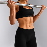 EffortlessLift™ Seamless Mid Rise Leggings New Branding | Black