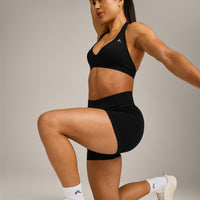 EffortlessLift™ Seamless Halter Neck Sports Bra New Branding | Black