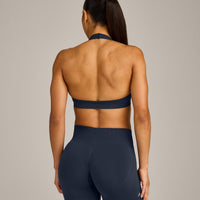EffortlessLift™ Seamless Halter Neck Sports Bra New Branding | True Blue