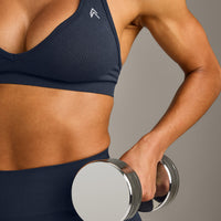EffortlessLift™ Seamless Halter Neck Sports Bra New Branding | True Blue