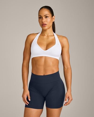 EffortlessLift™ Seamless Halter Neck Sports Bra New Branding | White