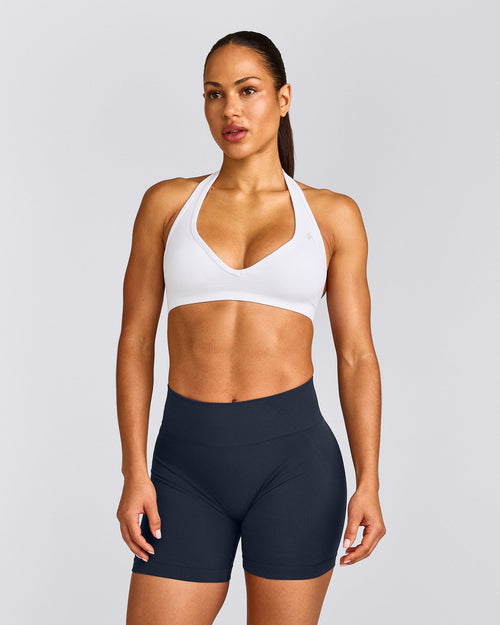 EffortlessLift™ Seamless Halter Neck Sports Bra | White
