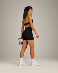 EffortlessLift™ Seamless Mid Rise Shorts New Branding | Black