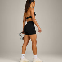 EffortlessLift™ Seamless Mid Rise Shorts New Branding | Black