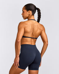 EnhanceLift™ Seamless Minimal Halter Neck Bralette | True Blue