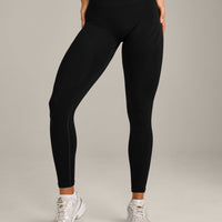 EnhanceLift™ Seamless Leggings with Grey Logo | Black