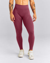 EnhanceLift™ Seamless Mid Rise Leggings New Branding | Burnt Maroon Red