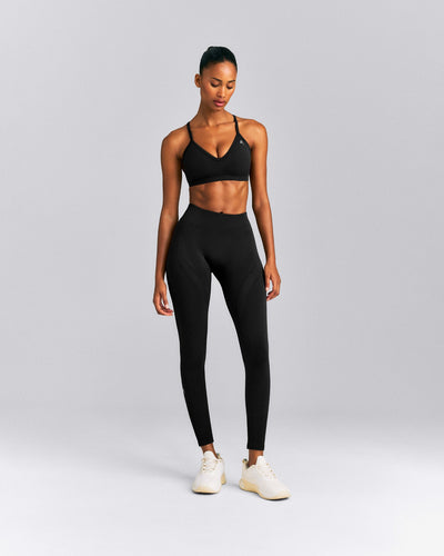 EnhanceLift™ Seamless Strappy Sports Bra New Branding | Black