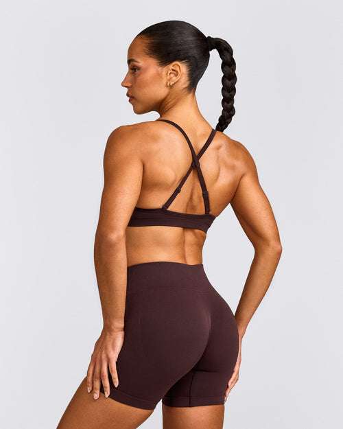 EnhanceLift™ Seamless Strappy Sports Bra | Plum Brown