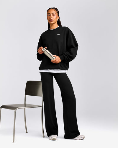 Foundations Cosy Crew Neck Sweatshirt | Black