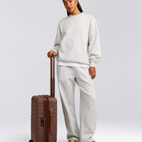 Foundations Cosy Crew Neck Sweatshirt | Light Grey Marl