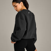 Foundations Cosy Crew Neck Sweatshirt | Soft Black