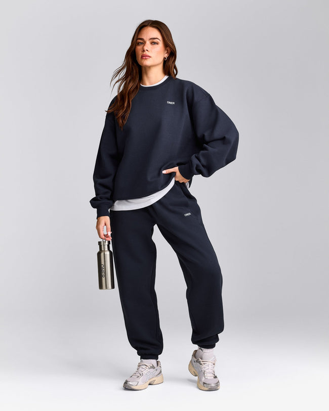 Foundations Cosy Crew Neck Sweatshirt | True Blue
