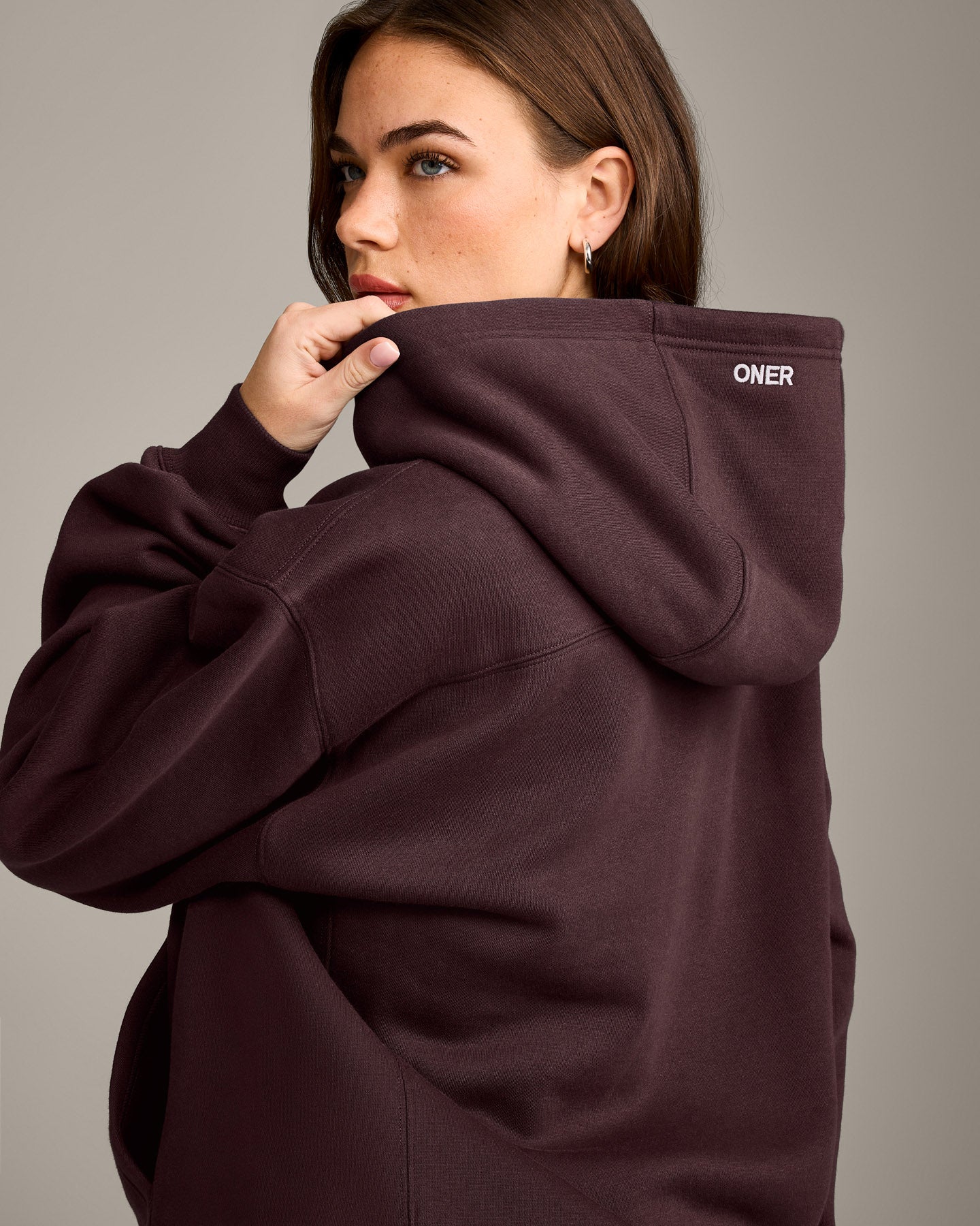 Foundations Cosy Hoodie | Plum Brown
