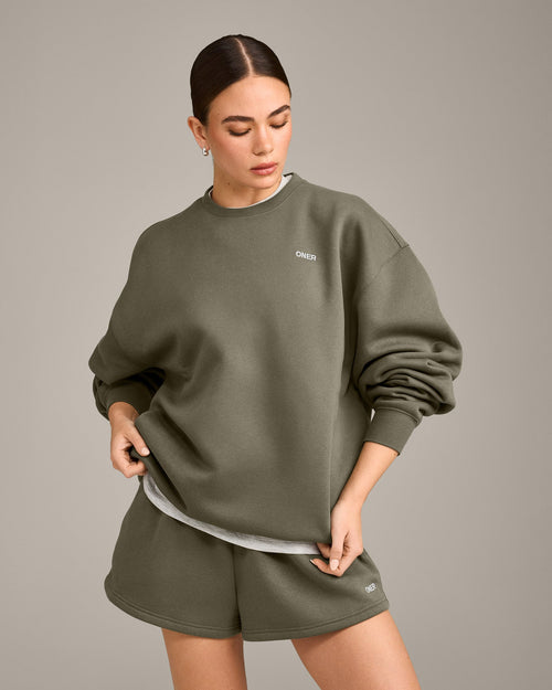 Foundations Cosy Oversized Sweatshirt | Alpine Green