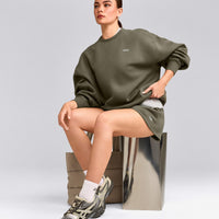 Foundations Cosy Oversized Sweatshirt | Alpine Green
