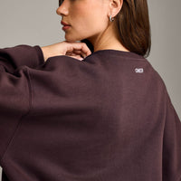 Foundations Cosy Oversized Sweatshirt | Plum Brown