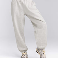 Foundations Cosy Oversized Joggers | Light Grey Marl