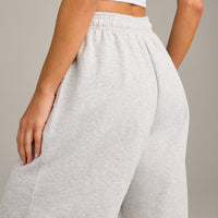 Foundations Cosy Oversized Joggers | Light Grey Marl