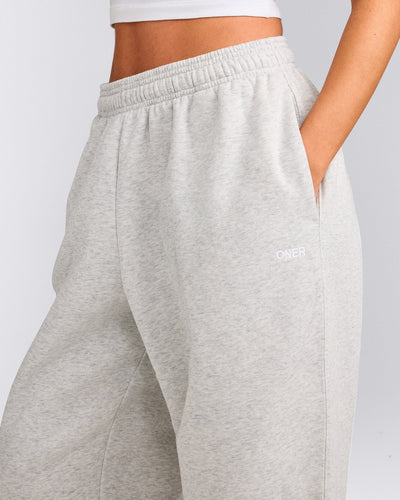 Foundations Cosy Oversized Joggers | Light Grey Marl