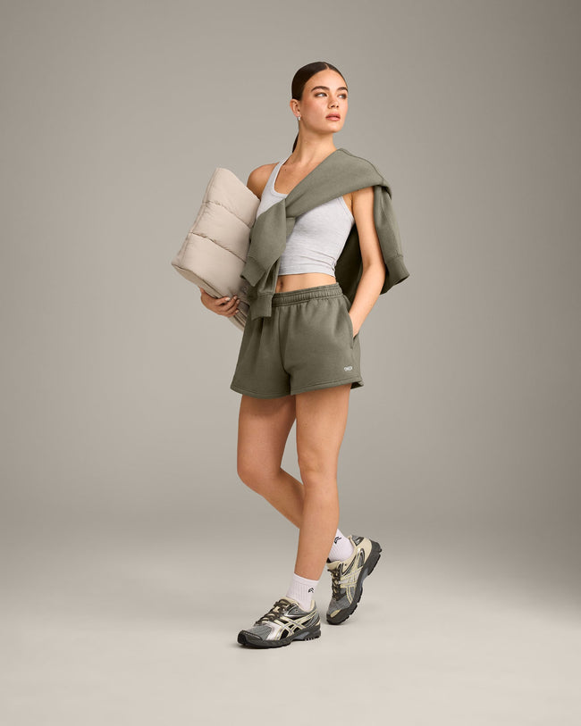 Foundations Cosy Oversized Shorts | Alpine Green