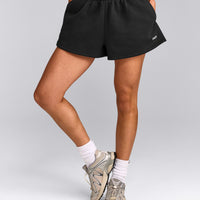 Foundations Cosy Oversized Shorts | Soft Black