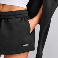 Foundations Cosy Oversized Shorts | Soft Black
