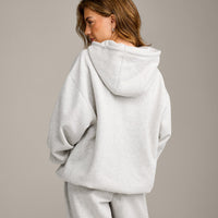 Foundations Cosy Oversized Hoodie | Light Grey Marl