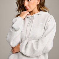 Foundations Cosy Oversized Hoodie | Light Grey Marl