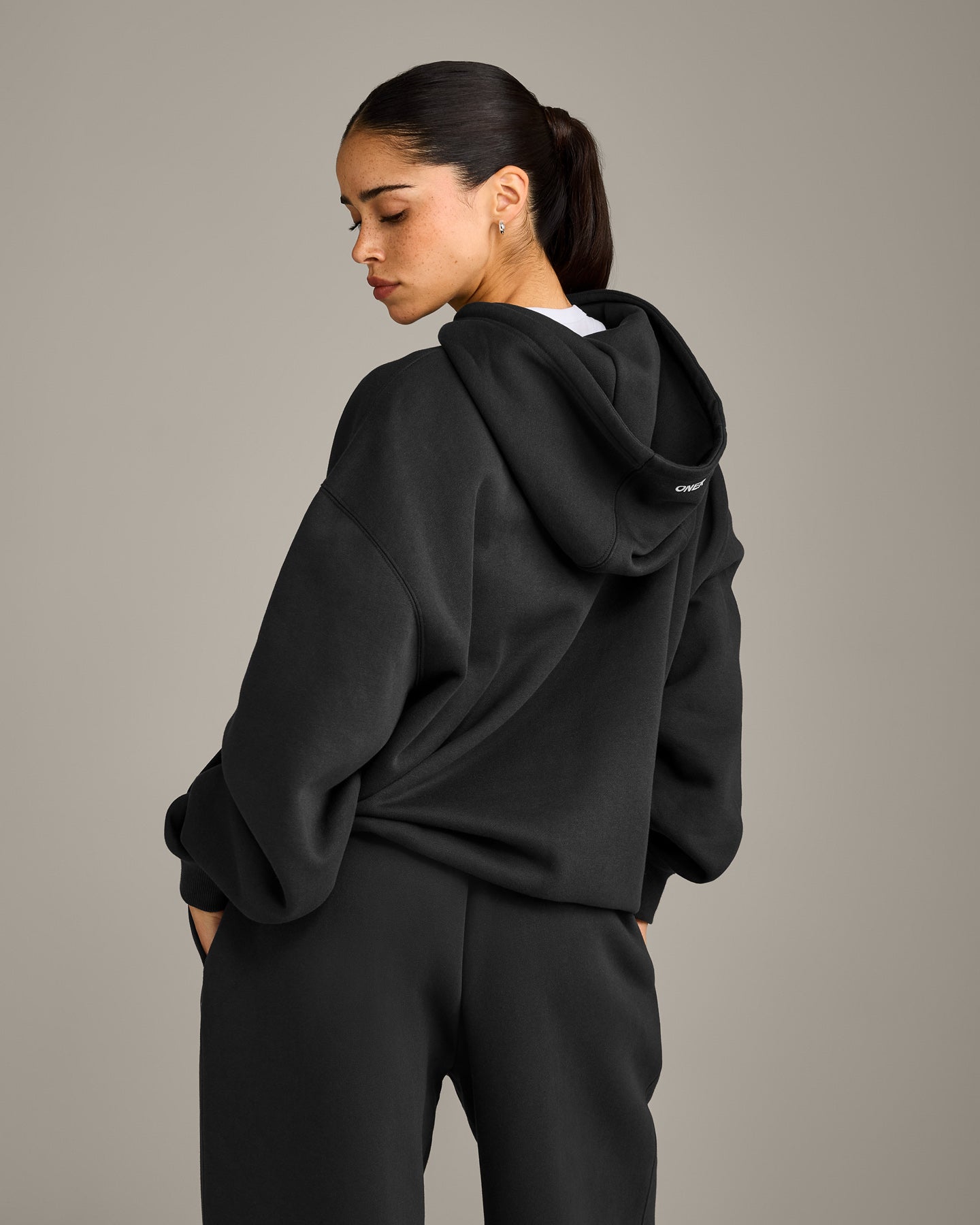Foundations Cosy Oversized Hoodie | Soft Black