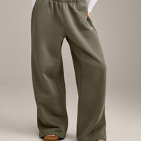 Foundations Cosy Oversized Straight Leg Joggers | Alpine Green