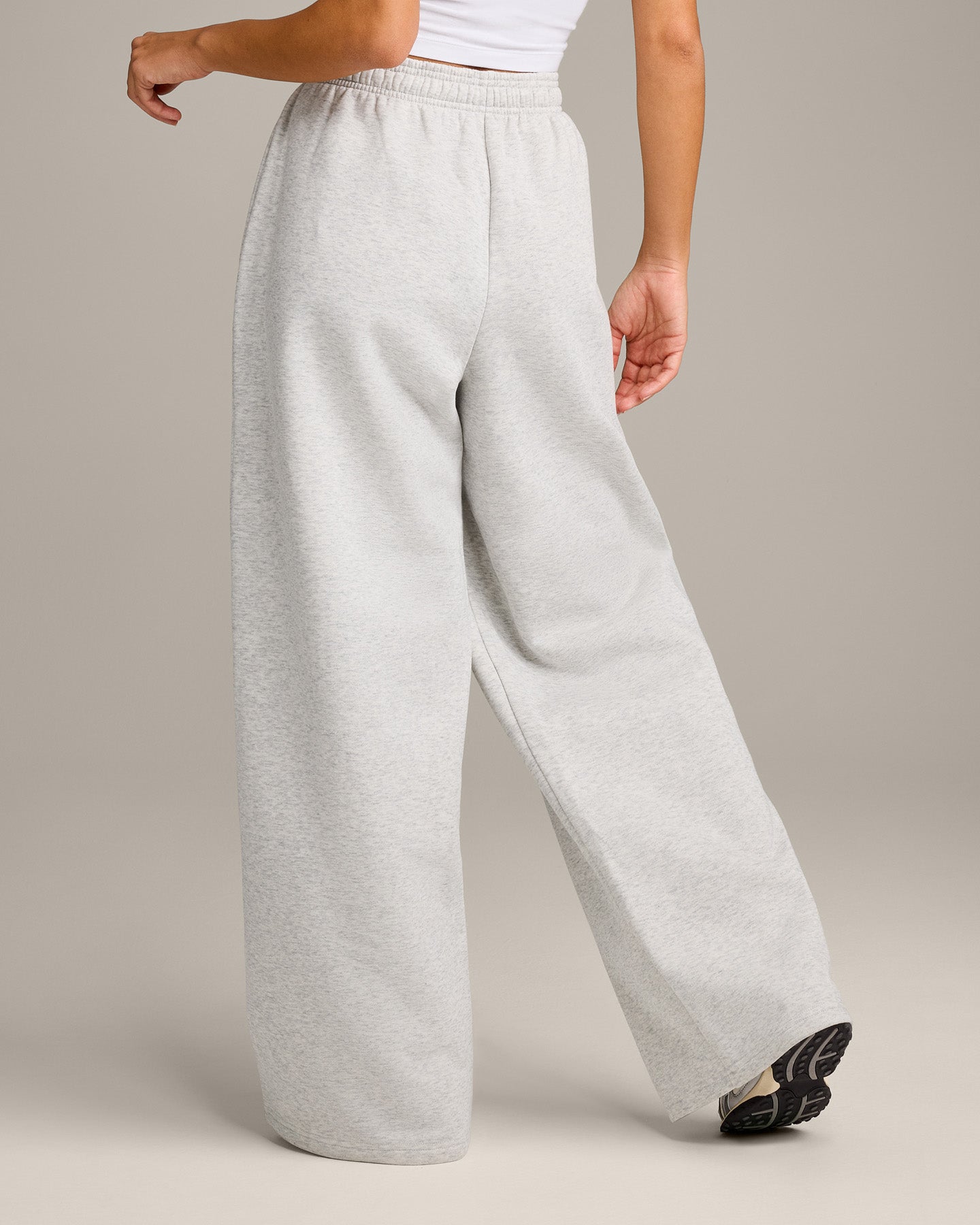 Foundations Cosy Oversized Straight Leg Joggers | Light Grey Marl