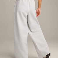 Foundations Cosy Oversized Straight Leg Joggers | Light Grey Marl