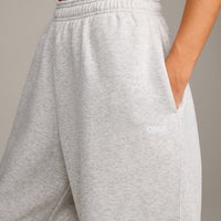 Foundations Cosy Oversized Straight Leg Joggers | Light Grey Marl