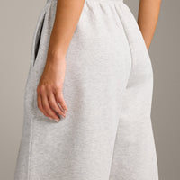 Foundations Cosy Oversized Straight Leg Joggers | Light Grey Marl