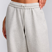 Foundations Cosy Oversized Straight Leg Joggers | Light Grey Marl