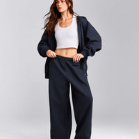 Foundations Cosy Oversized Straight Leg Joggers | True Blue